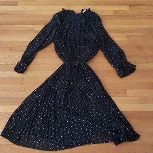 Oak + Fort black polkadots dress
